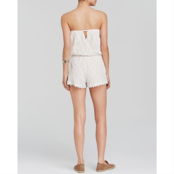 Free People White Tahlia Strapless Lace Romper - Picture 4 of 14